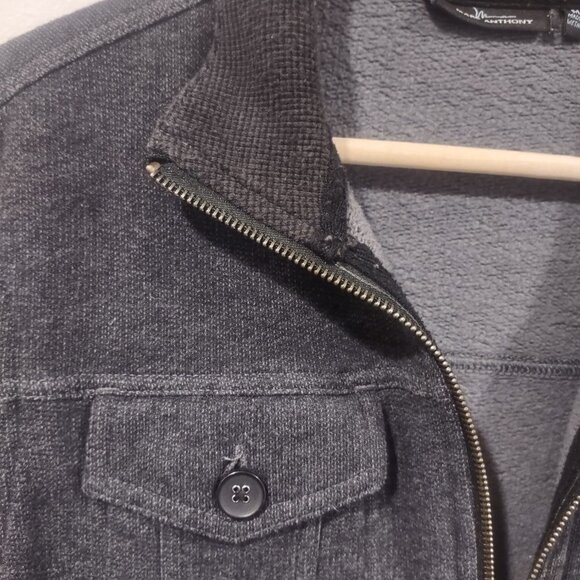 Marc Anthony Gray Bomber Style Zip Up Jacket Size Medium - Picture 4 of 11